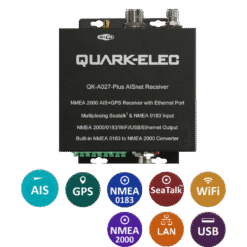 A027-plus NMEA 2000 AIS+GPS Receiver with NMEA Multiplexer and LAN, N2K, WiFi,USB Outputs
