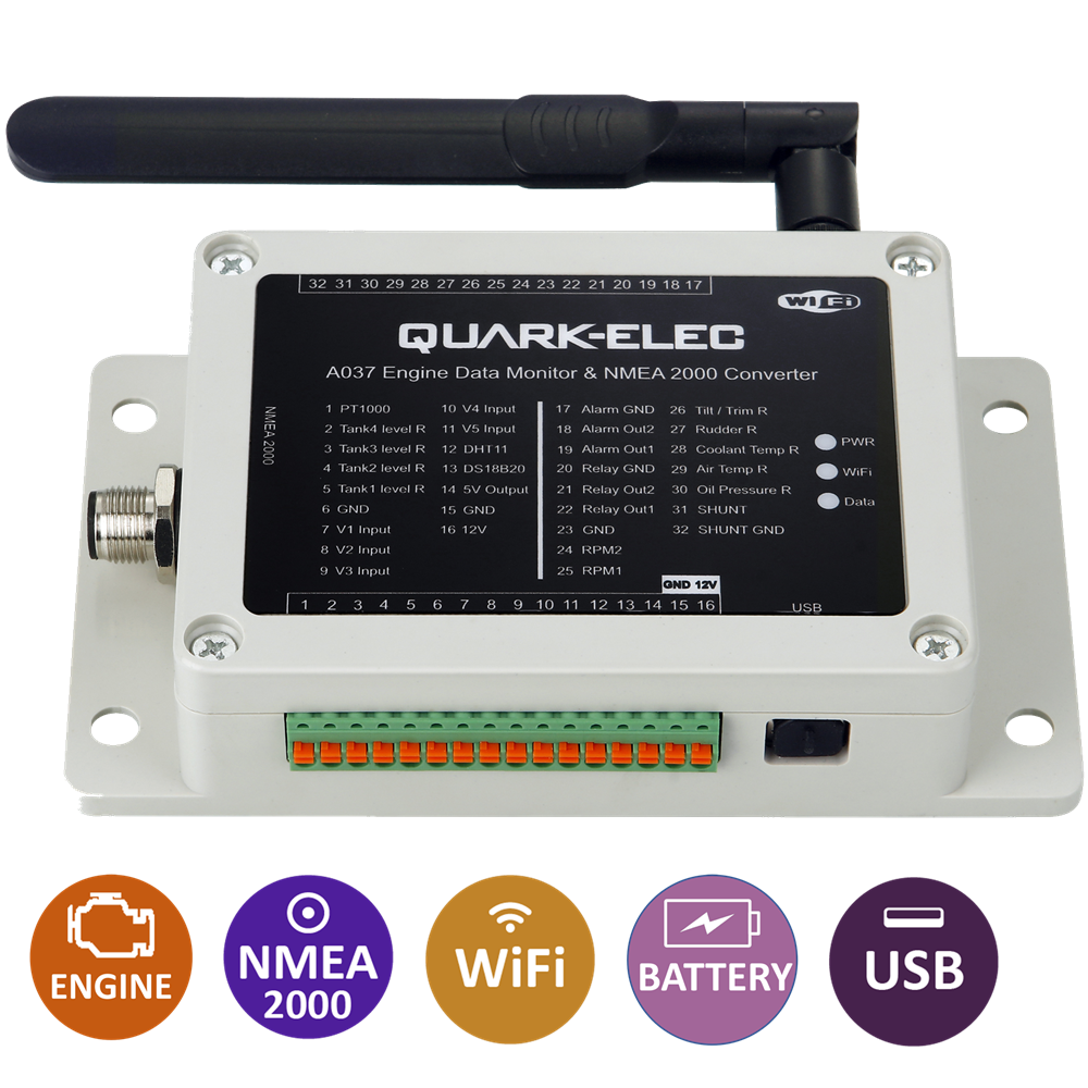 A037 Engine Data Monitor & NMEA 2000 Converter